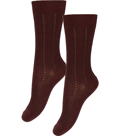 FUB Socken - Wolle - Rib - 2er-Pack - Cranberry