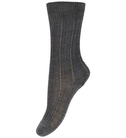 FUB Socken - Wolle - Rib - 2er-Pack - Dark Beige Melange
