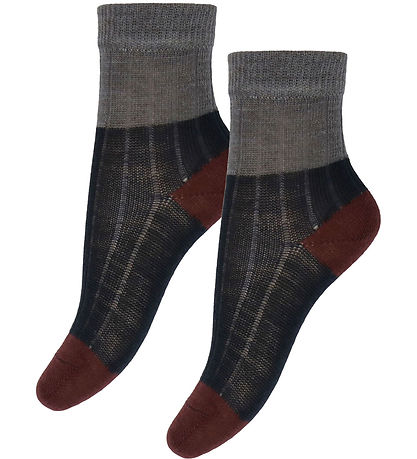 FUB Socken - Wolle - Rib - 2er-Pack - Dark Navy
