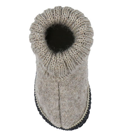 Huttelihut Slippers - Wool - Camel Melange