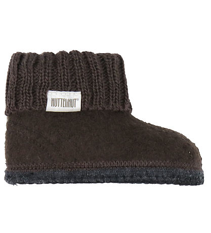 Huttelihut Slippers - Wool - Coffee Bean