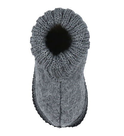 Huttelihut Slippers - Wool - Medium+ Grey Melange