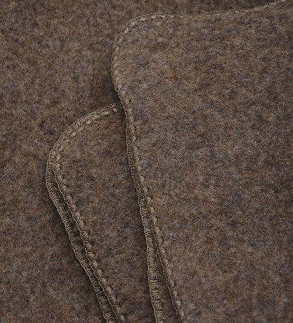 Huttelihut Blanket - Wool fleece - 85x85 cm - Brown Melange