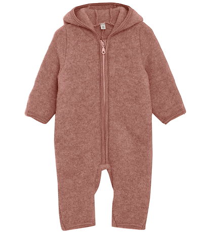 Huttelihut Pramsuit - Wool fleece - Burlwood w. Ears