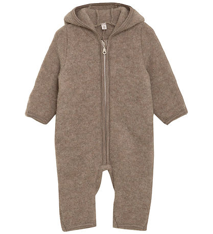 Huttelihut Pramsuit - Wool fleece - Savannah Melange w. Ears