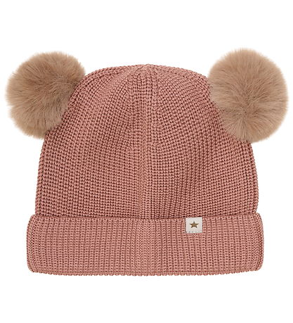 Huttelihut Beanie - Wool - Knitted - Burlwood w. Tassels