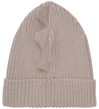 Huttelihut Beanie - Wool - Knitted - Dino - Camel Melange w. Tha