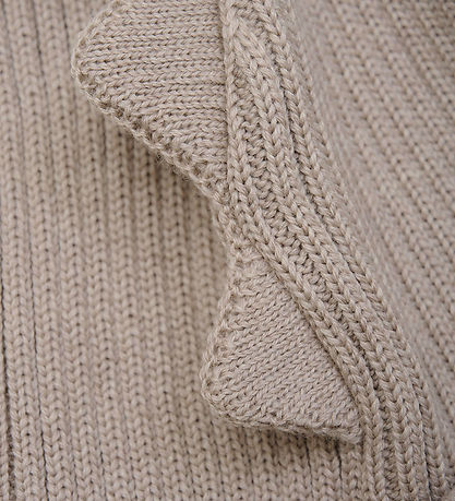 Huttelihut Beanie - Wool - Knitted - Dino - Camel Melange w. Tha