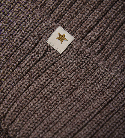 Huttelihut Beanie - Wool - Knitted - Brown Melange