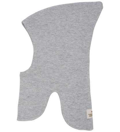 Huttelihut Balaclava - 2-layer - Wool - Knitted - Light Grey Mel