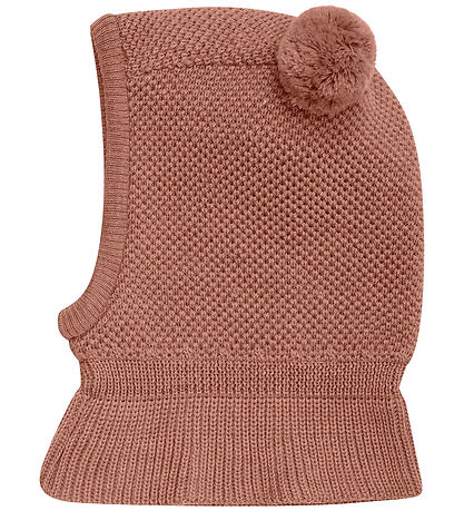 Huttelihut Balaclava - Wool - Knitted - 2-layer - Burlwood w. Po