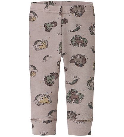 Name It Leggings - Wool - NbfWillit - Shadow Gray/Unicorn