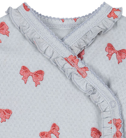 Konges Sløjd Wrap samfella l/e - Sui - Rosia Blue Bow