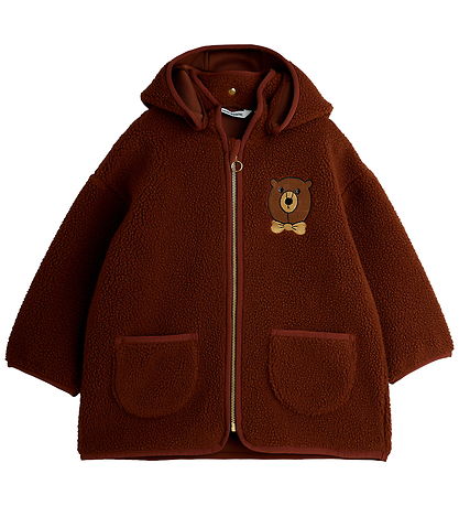 Mini Rodini Fleecejacka - Bear - Brun