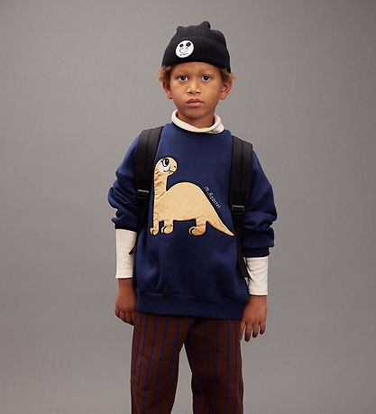 Mini Rodini Sweatshirt - Dino - Blau