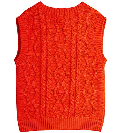 Mini Rodini T-shirt - Knitted - Panda Patch - Red