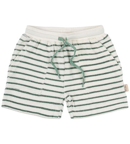 Petit Piao Sweat Shorts - Pocket - Off White/Green