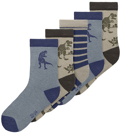 Name It Socks - NmmNiel - 5-Pack - Delicioso/2x Blue Print + 1