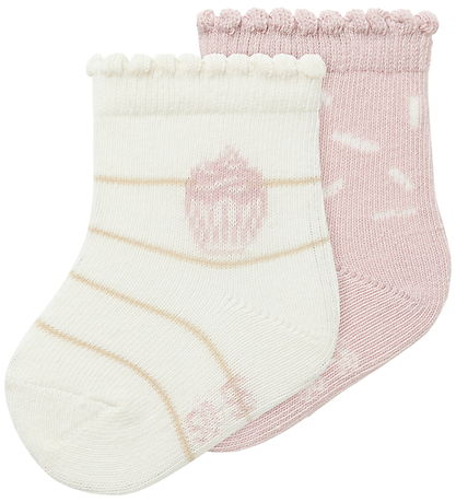 Name It Socks - NbfNupcake - 2-Pack - Cloud Dancer/Burnished L