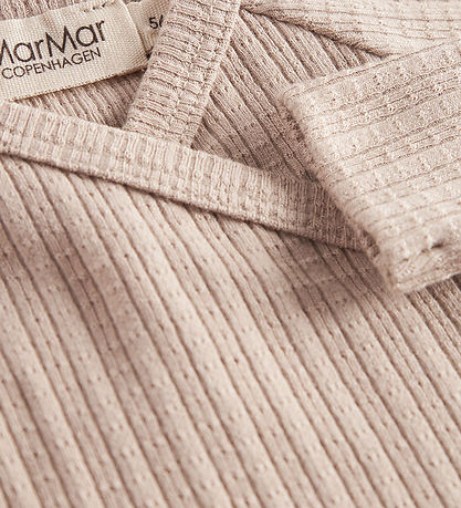 MarMar Wrap Bodysuit l/s - Pointelle - Belito - Soft Beige