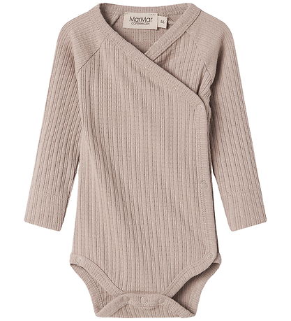 MarMar Wrap Bodysuit l/s - Pointelle - Belito - Soft Beige