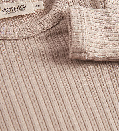 MarMar Bodysuit l/s - Pointelle - Benedicte - Soft Beige