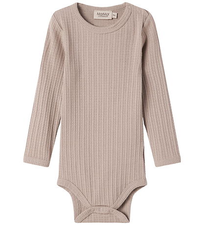 MarMar Bodysuit l/s - Pointelle - Benedicte - Soft Beige
