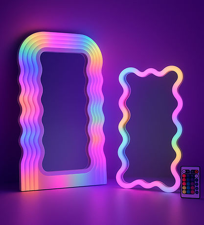 Lalarma Mirror w. Light - Magic Glow Mirror - Little