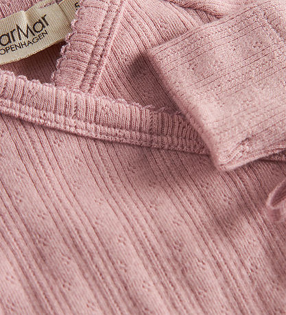 MarMar Wrap Bodysuit l/s - Rib - Belita - Soft Berry