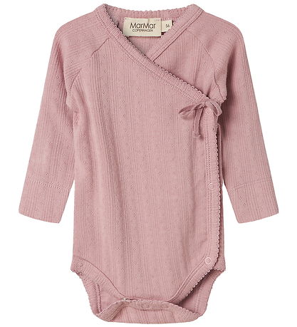 MarMar Wrap Bodysuit l/s - Rib - Belita - Soft Berry