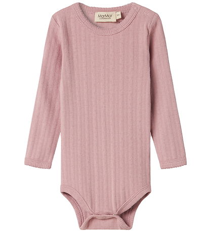 MarMar Bodysuit l/s - Modal - Rib - Benedicte - Soft Berry