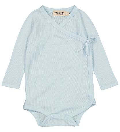 MarMar Bodysuit l/s - Wool - Rib - Belita - Icecube