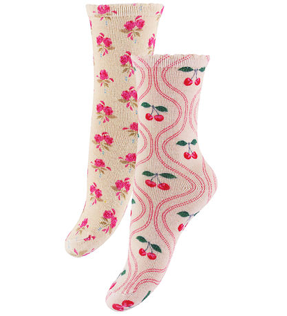 Konges Sløjd Socken - 2er-Pack - AOP - Cherry Mix