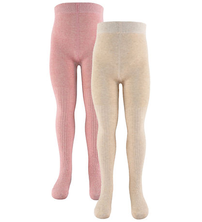 Konges Sløjd Strumpfhosen - 2er-Pack - Rib - Rose Mix