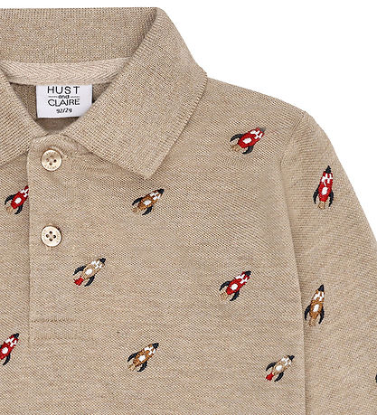 Hust and Claire Polo shirt - Stevie - Biscuit