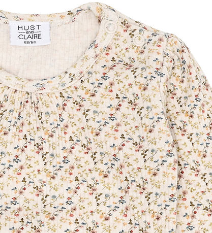 Hust and Claire Bodysuit l/s - Rib - HCBri - Whisper Melange