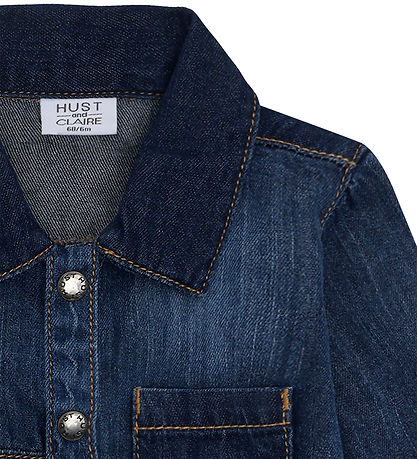 Hust and Claire Bodysuit l/s - Denim - Bertil - Blue Denim