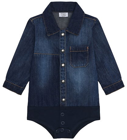 Hust and Claire Bodysuit l/s - Denim - Bertil - Blue Denim