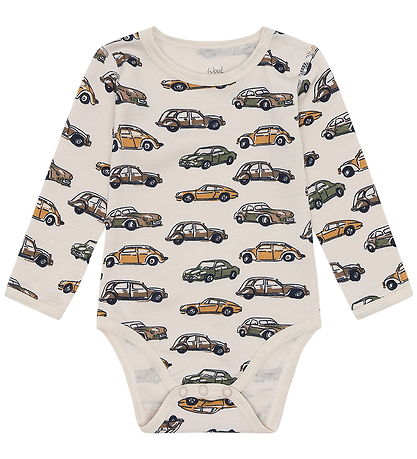 Hust and Claire Bodysuit l/s - HCBo Cars - French Oak