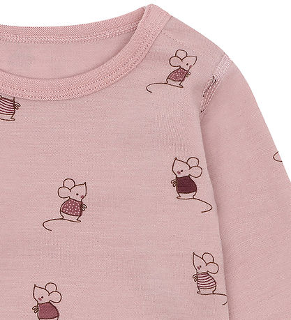 Hust and Claire Bodysuit l/s - HCBo Mouse - Adobe Rose