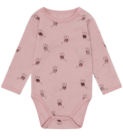 Hust and Claire Bodysuit l/s - HCBo Mouse - Adobe Rose