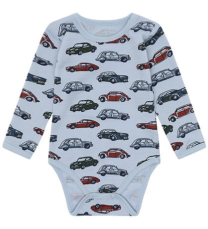 Hust and Claire Bodysuit l/s - HCBo Cars - Baby Blue