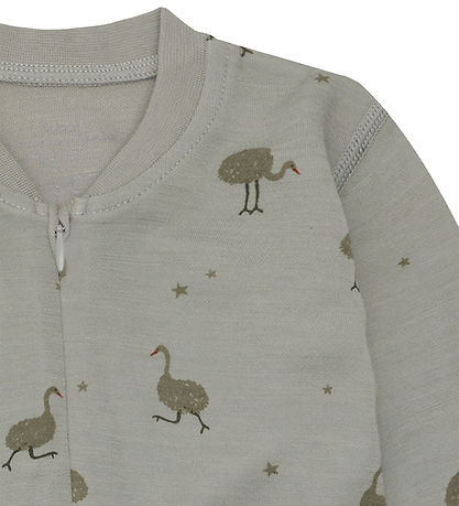 Hust and Claire Nightsuit - HCManu Zip Ostrich - Forest Fog