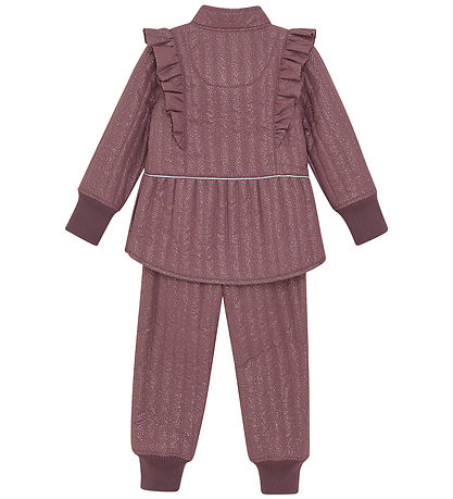 En Fant Thermo Set w. Ruffles/Glitter - Rose Taupe
