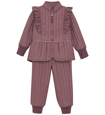 En Fant Thermo Set w. Ruffles/Glitter - Rose Taupe