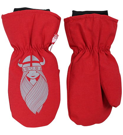 Danefæ Mittens w. Fleece - DaneSnowball - Dark Red Freja