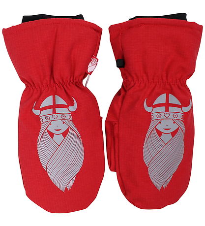 Danefæ Mittens w. Fleece - DaneSnowball - Dark Red Freja