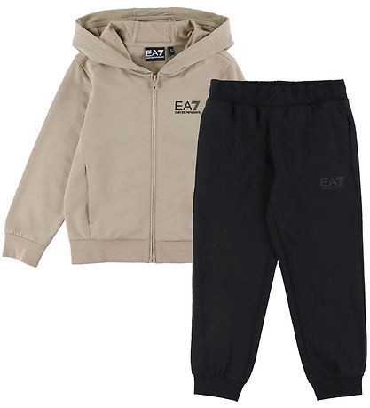 EA7 Sweat Set - Beige/Black