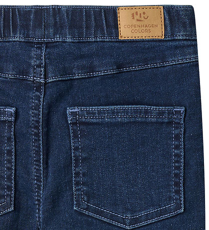 Copenhagen Colors Leggings - Gallaefni - Dark Indigo Blue Þvegið