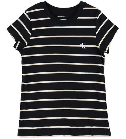 T-shirts Calvin Klein - 2 Pack - Rose/Noir av. A Rayures